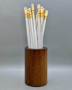 handmade wooden pencil holder