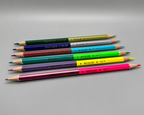 caran d'ache claim your style bicolour pencils