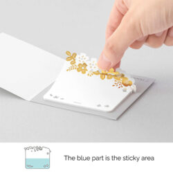 midori die-cut sticky notes gold foil flowers