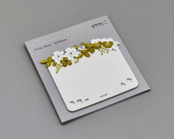 midori die-cut sticky notes gold foil flowers