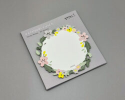 midori die-cut sticky notes wreath