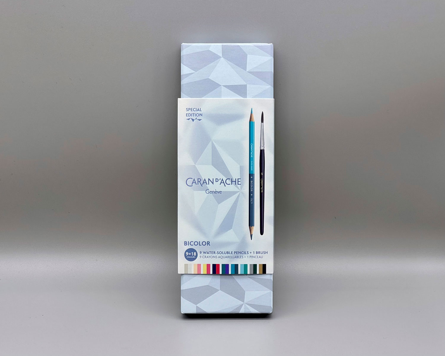 caran d'ache alpine frost bicolour water-soluble pencil set